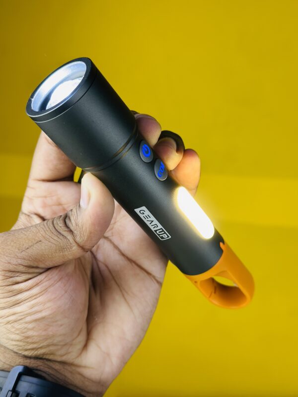 GearUP K57 Multifunctional Rechargeable Torch, Flashlight Zoomable LED Flashlight